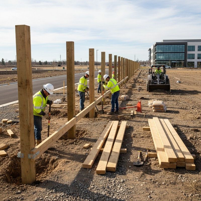 Cedar Fencing Installation detail